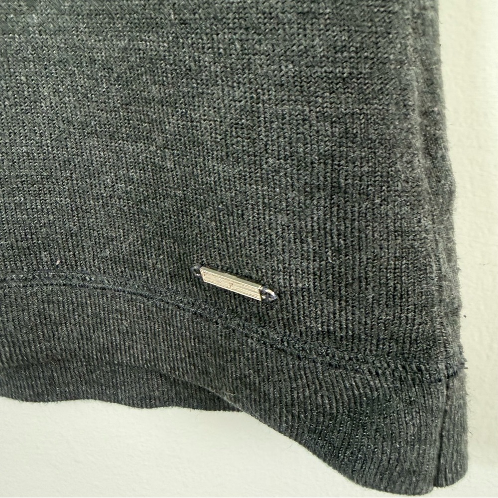 Tommy Hilfiger Academia Grey Mock Neck Sleeveless Knit Sweater Vest Medium - Picture 2 of 6